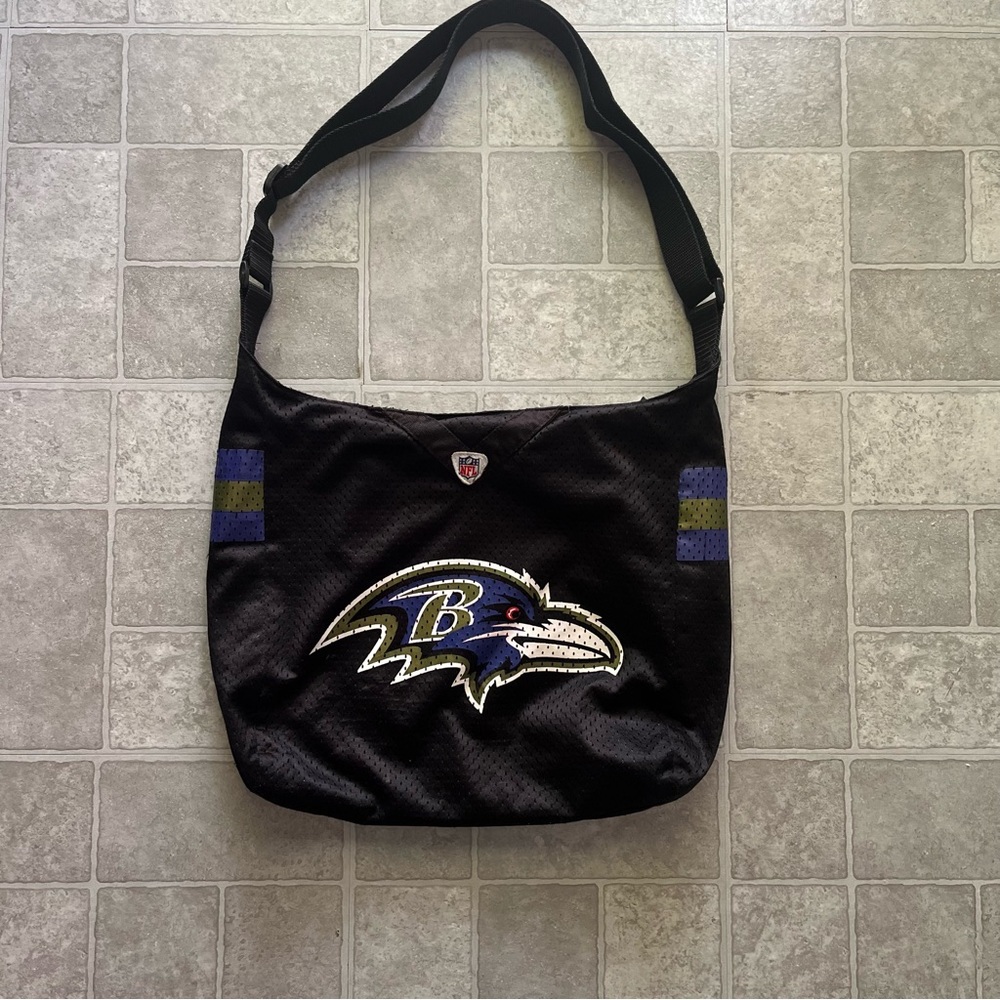 Baltimore Ravens Reworked Jersey Shoulder Bag